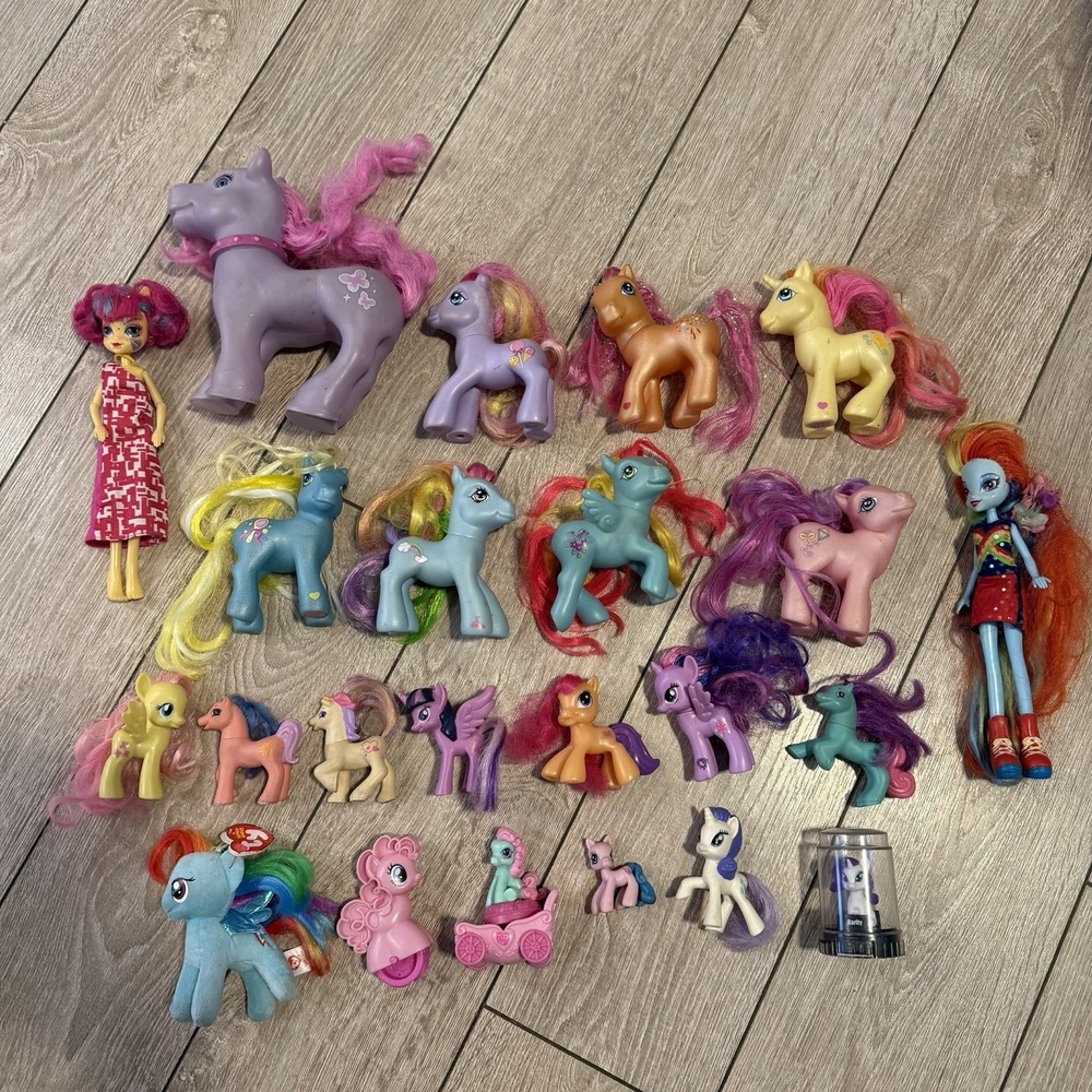 My Little Pony Mixed Lot 20+ Figures G3 & G4 Vintage + Minis Hasbro MLP Bundle